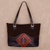 Wool accent leather tote, 'Cosmovision' - Handcrafted Wool Accent Leather Tote in Brown from Peru (image 2c) thumbail
