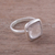 Quartz cocktail ring, 'Beautiful Soul' - Square Quartz and Sterling Silver Cocktail Ring from Peru (image 2) thumbail
