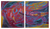 'Northern Lights' (diptych, 2015) - Signed Expressionist Multicolored Diptych Painting from Peru