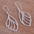 Pendientes colgantes de plata de ley - Aretes de plumas de plata esterlina de alto pulido de Perú