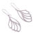 Pendientes colgantes de plata de ley - Aretes de plumas de plata esterlina de alto pulido de Perú