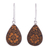 Sterling silver dangle earrings, 'Margarita Garden' - Floral Sterling Silver and Pumpkin Shell Earrings from Peru (image 2a) thumbail