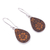 Sterling silver dangle earrings, 'Margarita Garden' - Floral Sterling Silver and Pumpkin Shell Earrings from Peru (image 2c) thumbail