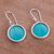 Sterling silver dangle earrings, 'Atlantis Leaves' - Sterling Silver and Natural Leaf Dangle Earrings from Peru (image 2b) thumbail