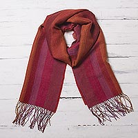Featured review for Baby alpaca blend scarf, Blazing Trails