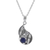 Sodalite filigree pendant necklace, 'Mystical Andes' - Sodalite and Silver Filigree Pendant Necklace from Peru