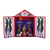Wood retablo, 'Holy Family with the Magi' - Handmade Ayacucho Ceramic Folk Art Christmas Retablo Diorama thumbail