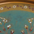 Reverse painted glass tray, 'Sweet Branch' - Reverse Painted Glass Floral Tray in Turquoise (image 2e) thumbail
