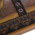 Reverse painted glass tray, 'Crowing Roosters' - Rooster-Themed Reverse Painted Glass Tray (image 2f) thumbail