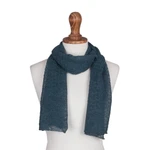100% baby alpaca scarf, 'Teal Gossamer' - Textured 100% Baby Alpaca Wrap Scarf in Teal from Peru