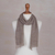 100% baby alpaca scarf, 'Taupe Gossamer' - Textured 100% Baby Alpaca Wrap Scarf in Taupe from Peru thumbail