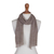 100% baby alpaca scarf, 'Taupe Gossamer' - Textured 100% Baby Alpaca Wrap Scarf in Taupe from Peru (image 2a) thumbail