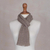 100% baby alpaca scarf, 'Taupe Gossamer' - Textured 100% Baby Alpaca Wrap Scarf in Taupe from Peru (image 2b) thumbail