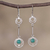 Opal dangle earrings, 'Sweet Flight' - Opal and Sterling Silver Dangle Earrings from Peru (image 2) thumbail