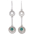 Opal dangle earrings, 'Sweet Flight' - Opal and Sterling Silver Dangle Earrings from Peru thumbail
