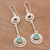 Opal dangle earrings, 'Sweet Flight' - Opal and Sterling Silver Dangle Earrings from Peru (image 2b) thumbail