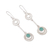 Opal dangle earrings, 'Sweet Flight' - Opal and Sterling Silver Dangle Earrings from Peru (image 2c) thumbail