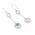 Opal dangle earrings, 'Sweet Flight' - Opal and Sterling Silver Dangle Earrings from Peru (image 2d) thumbail
