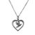 Sterling silver pendant necklace, 'Bird of Love' - Sterling Silver Dove and Heart Pendant Necklace from Peru thumbail