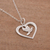 Sterling silver pendant necklace, 'Bird of Love' - Sterling Silver Dove and Heart Pendant Necklace from Peru (image 2b) thumbail