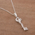 Sterling silver pendant necklace, 'Enchanted Fairy' - Key-Shaped Sterling Silver Pendant Necklace from Peru (image 2b) thumbail
