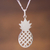 Sterling silver pendant necklace, 'Exotic Pineapple' - Sterling Silver Pineapple Pendant Necklace from Peru (image 2) thumbail
