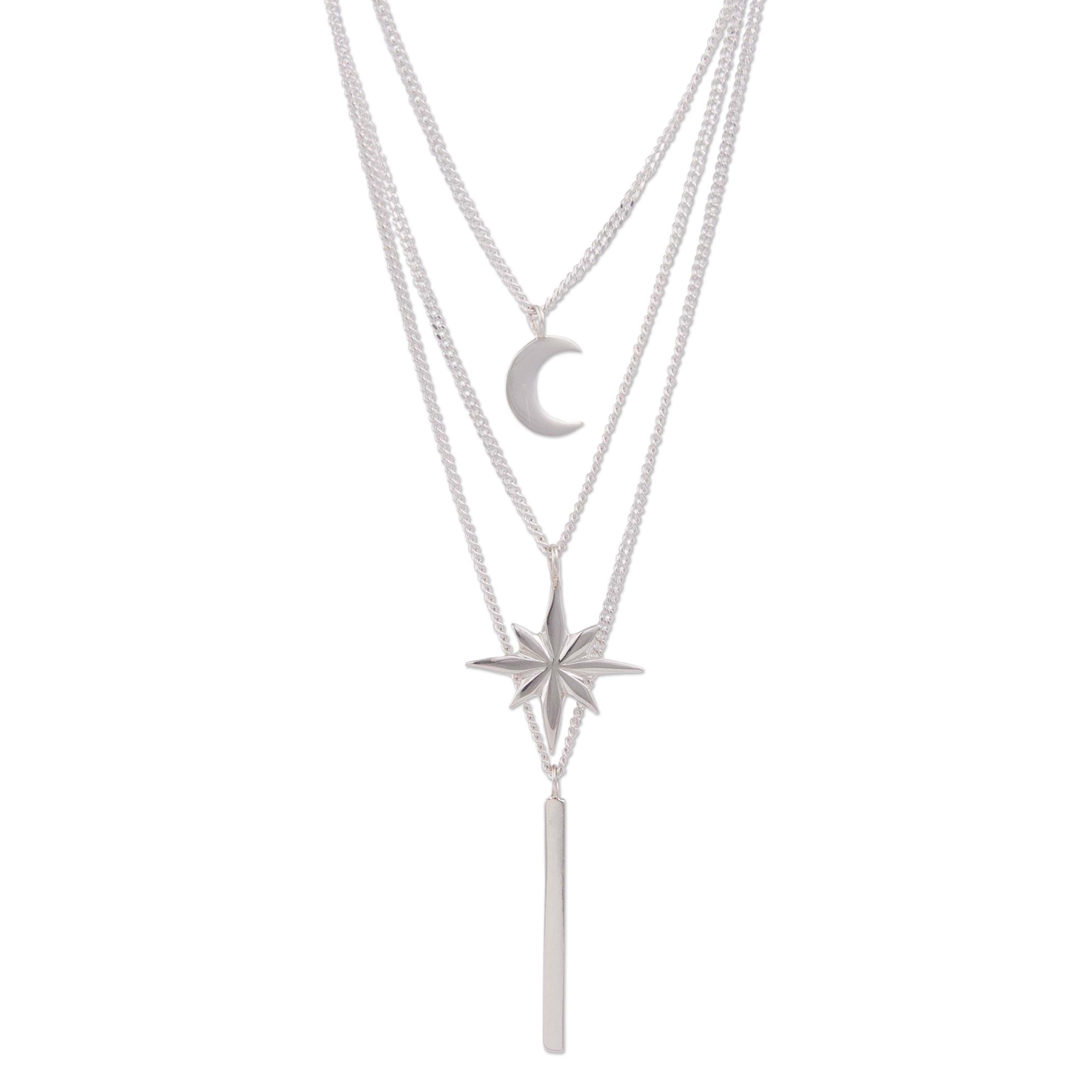 Sun and Moon Sterling Silver Pendant Necklace from Peru - Beauty of the ...