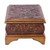Leather decorative box, 'Colonial Reality' - Hand-Tooled Bird-Themed Leather Decorative Box from Peru (image 2d) thumbail