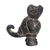 Ceramic replica sculpture, 'Little Howler Monkey' - Ceramic Howler Monkey Ancient Peru Replica Figurine