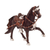 Sterling silver accent mahogany wood sculpture, 'Paso Horse' - Sterling Silver and Mahogany Horse Sculpture from Peru (image 2a) thumbail