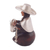 Sterling silver and mahogany wood sculpture, 'Woman Spinner of the Andes' - Sterling Silver and Mahogany Sculpture of a Woman from Peru (image 2d) thumbail