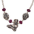 Quartz beaded pendant necklace, 'Machu Picchu Legacy' - Sterling Silver and Quartz Beaded Bird Pendant Necklace thumbail