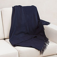 Featured review for 100% baby alpaca throw, Blissful Dream in Midnight
