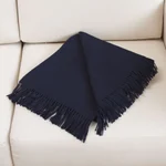 100% baby alpaca throw, 'Blissful Dream in Midnight' - 100% Baby Alpaca Throw Blanket in Solid Midnight from Peru