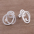 Knopfohrringe mit Zuchtperlen, „Amazonas-Nest“ – moderne, handgefertigte Ohrringe aus weißen Zuchtperlen und Silber