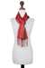 Alpaca blend scarf, 'Rioja Flavor' - Alpaca Blend Scarf in Paprika and Carrot from Peru (image 2b) thumbail
