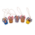 Ceramic ornaments, 'Angel Band' (set of 4) - Four Hand-Painted Ceramic Musical Angel Ornaments from Peru (image 2a) thumbail