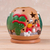 Ceramic tealight candle holder, 'Celebration of Life' - Handcrafted Nativity Tealight Holder from Peru (image 2b) thumbail