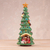 Ceramic incense burner, 'Nativity Aroma' - Christmas Tree Shaped Ceramic Incense Burner from Peru thumbail