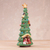 Ceramic incense burner, 'Nativity Aroma' - Christmas Tree Shaped Ceramic Incense Burner from Peru (image 2b) thumbail