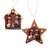 Ceramic ornaments, 'Happy Parties' (set of 4) - Set of Four Ceramic Nativity Ornaments from Peru (image 2b) thumbail