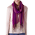 Alpaca blend scarf, 'Effortless Style' - Alpaca Blend Wrap Scarf with Wave Motifs from Peru thumbail