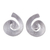 Sterling silver button earrings, 'Classic Spirals' - Peruvian Spiral Shaped Sterling Silver Button Earrings