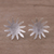 Pendientes de botón de plata de ley - Aretes de botón de plata de ley con forma de sol peruano