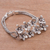 Sterling silver pendant bracelet, 'Peruvian Lilies' - Fair Trade Sterling Silver Floral Bracelet from Peru (image 2) thumbail