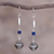Sterling silver and lapis lazuli dangle earrings, 'Heavenly Glamour' - Lapis Lazuli and Sterling Silver Dangle Earrings from Peru (image 2) thumbail