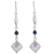 Sterling silver and lapis lazuli dangle earrings, 'Heavenly Glamour' - Lapis Lazuli and Sterling Silver Dangle Earrings from Peru thumbail
