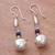 Sterling silver and lapis lazuli dangle earrings, 'Heavenly Glamour' - Lapis Lazuli and Sterling Silver Dangle Earrings from Peru (image 2b) thumbail