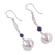 Sterling silver and lapis lazuli dangle earrings, 'Heavenly Glamour' - Lapis Lazuli and Sterling Silver Dangle Earrings from Peru (image 2c) thumbail