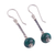 Chrysocolla dangle earrings, 'Meadow Goddess' - Chrysocolla and Sterling Silver Dangle Earrings from Peru (image 2c) thumbail